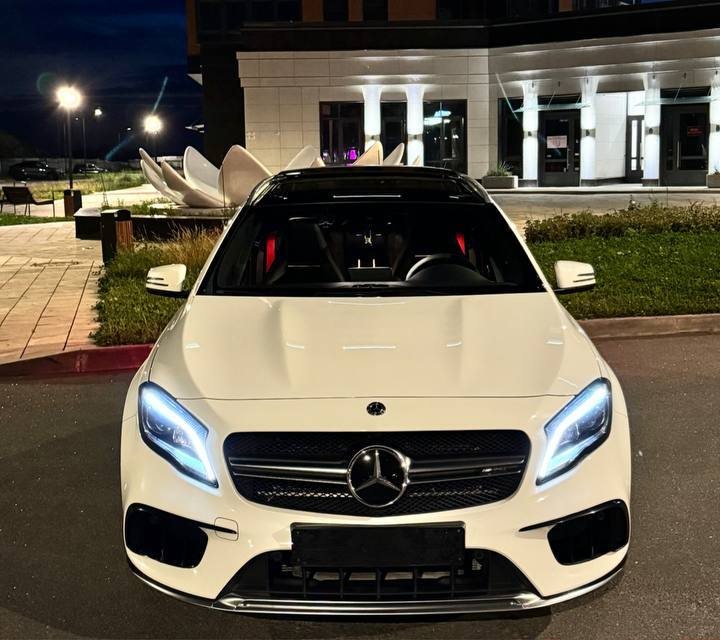 До: Mercedes-AMG GLA 45 в заводском белом цвете
