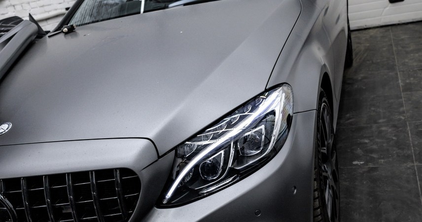 Mercedes C-class серый мат — фото работы РефлекТОН