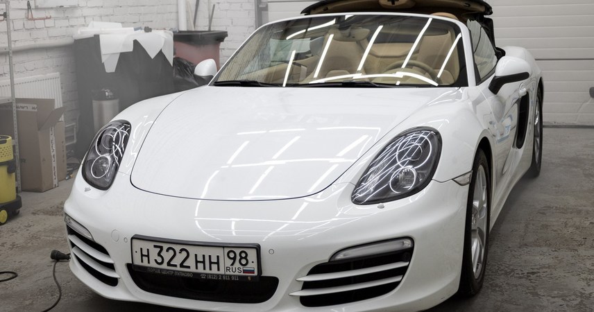 Porsche Boxter белый — фото работы РефлекТОН