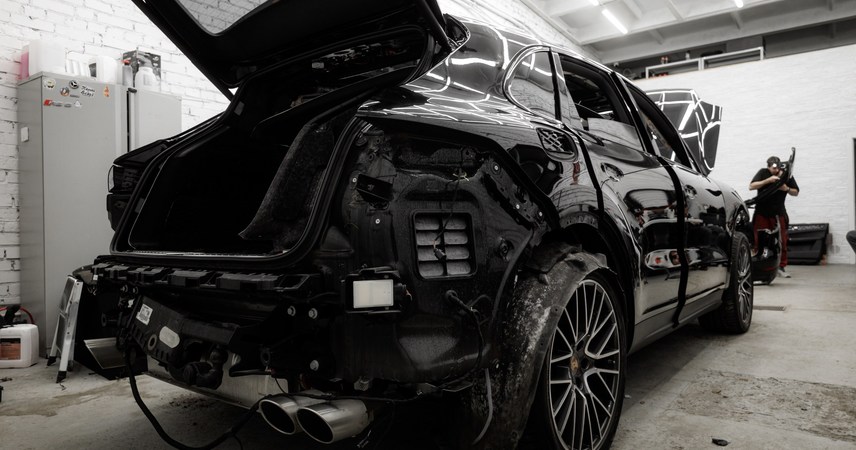 Porsche Cayenne черный — фото работы РефлекТОН