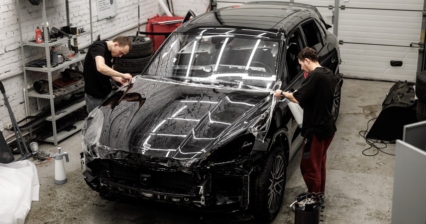 Porsche Cayenne черный — фото работы РефлекТОН